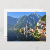 Kerk en dorp van Hallstatt, Oostenrijk met Alpen Briefkaart (Voorkant / Achterkant)