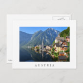 Kerk en dorp van Hallstatt, Oostenrijk met Alpen Briefkaart (Voorkant / Achterkant)
