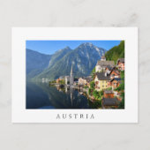 Kerk en dorp van Hallstatt, Oostenrijk met Alpen Briefkaart (Voorkant)