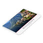 Kerk en dorp van Hallstatt, Oostenrijk met Alpen Magneet (Linkerzijde)