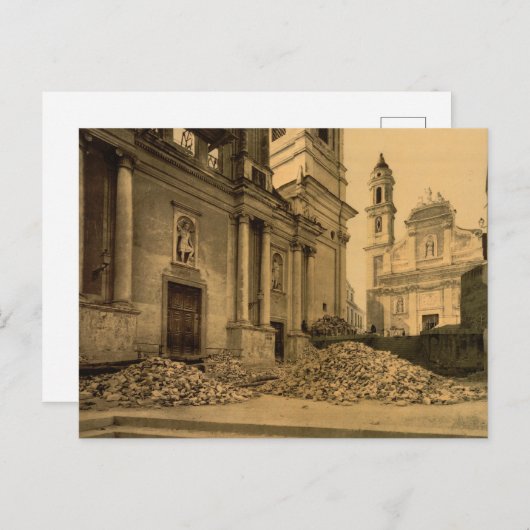 Kerk en puin, Sanremo, Ligurië, Italië Briefkaart (Voorkant / Achterkant)