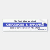 Kerk en staat bumpersticker (Voorkant)