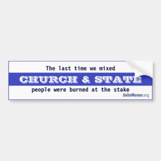 Kerk en staat bumpersticker