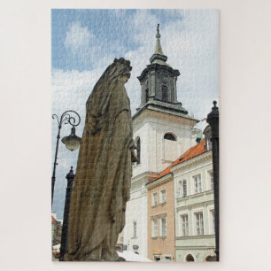 Kerk en standbeeld van Warschau, Polen 1014-pc Legpuzzel