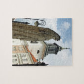 Kerk en standbeeld van Warschau, Polen Legpuzzel (Horizontaal)