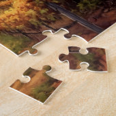 kerk en wijngaard bij zonsondergang legpuzzel (Zijkant)