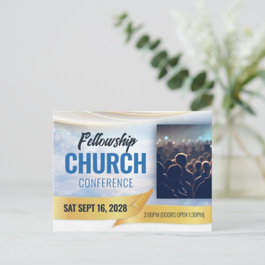 Kerk Evenement Conferentie Briefkaart (Staand voorkant)