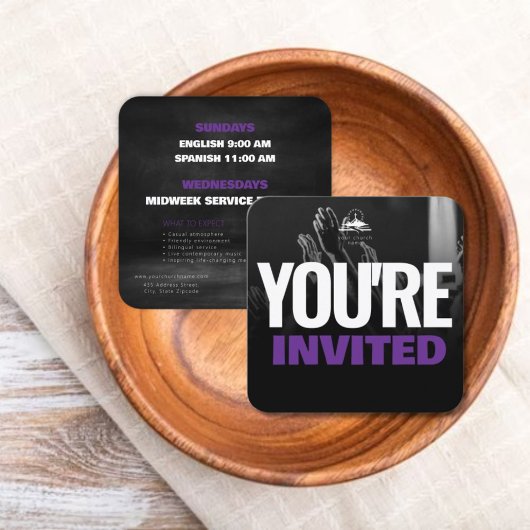 Kerk Evenement Uitnodiging Kaart Sjabloon