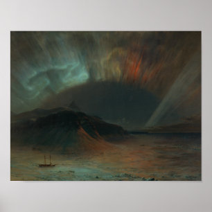 Kerk Frederic Edwin - Aurora Borealis Poster