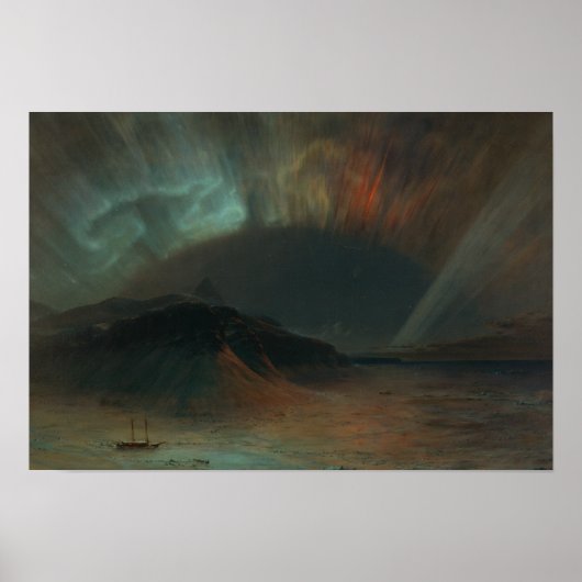 Kerk Frederic Edwin - Aurora Borealis Poster (Voorkant)