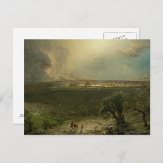 Kerk Frederic Edwin - Jeruzalem van de berg Briefkaart (Voorkant / Achterkant)
