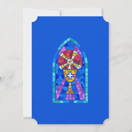 Kerk gebrandschilderd glas heilige graal kunst bru kaart (Achterkant)