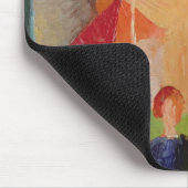 Kerk gedecorbeerd met vlaggen muismat (Hoek)