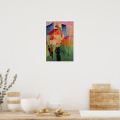 Kerk gedecorbeerd met vlaggen poster (Keuken)