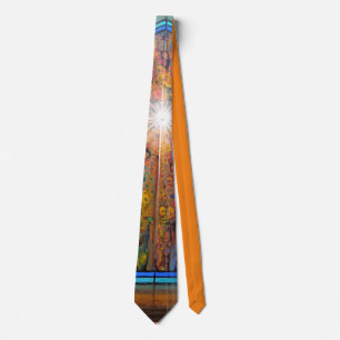 Kerk gekleurd glas stropdas