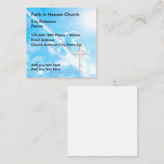 Kerk Geloof Visitekaartjes Regenboog (Voorkant / Achterkant)