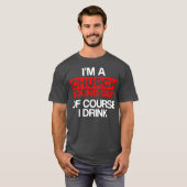 Kerk Geluid Guy Drink Audio Tech Engineer T-shirt (Voorkant volledig)