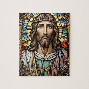 Kerk Glas in lood Jesus Legpuzzel