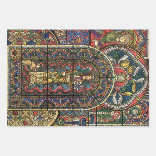 Kerk Glas in lood Venster,  Architectuur Inpakpapier Vel (Voorkant 2)