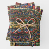 Kerk Glas in lood Venster, Architectuur Inpakpapier Vel (In situ)