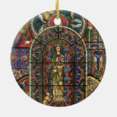 Kerk Glas in lood Venster,  Architectuur Keramisch Ornament (Achterkant)