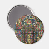 Kerk Glas in lood Venster,  Architectuur Magneet (Voorkant / Achterkant)