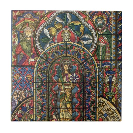 Kerk Glas in lood Venster, Architectuur Tegeltje (Voorkant)