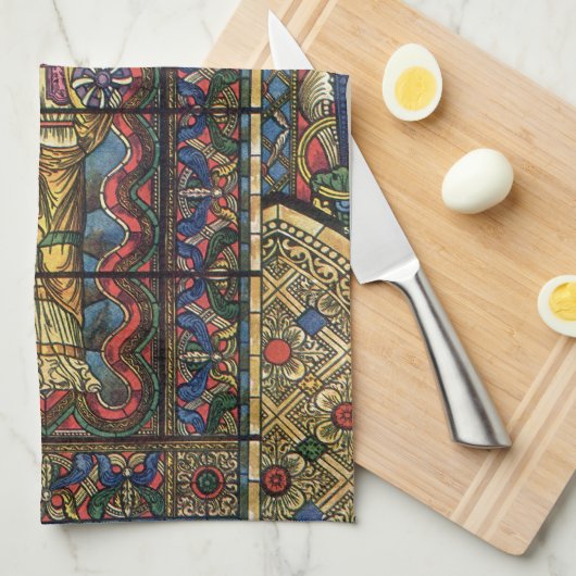 Kerk Glas in lood Venster, Architectuur Theedoek (Quarter Fold)