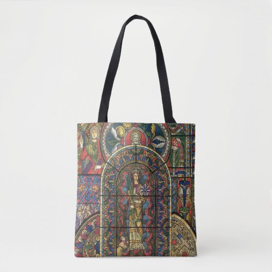 Kerk Glas in lood Venster, Architectuur Tote Bag (Voorkant)