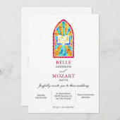 Kerk Glas met bijbel bruiloft Kaart (Voorkant / Achterkant)