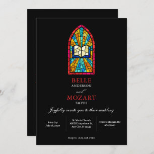 Kerk Glas met bijbel bruiloft Kaart