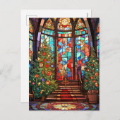 Kerk Heiligdom met Kerstmis Feestdagenkaart (Voorkant / Achterkant)