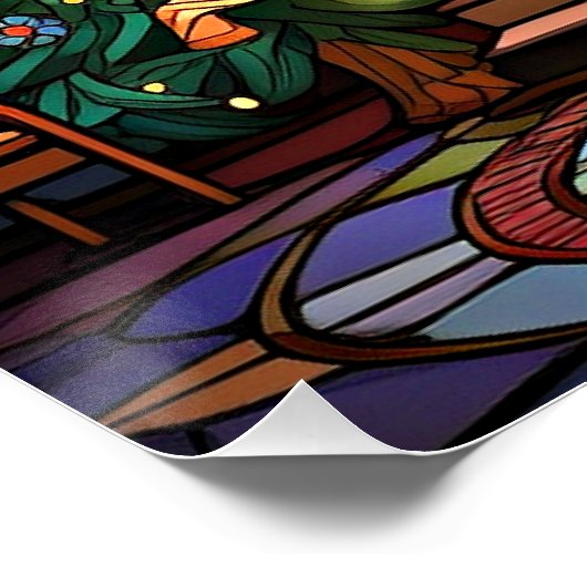 Kerk Heiligdom met Kerstmis Perfect Poster (Hoek)