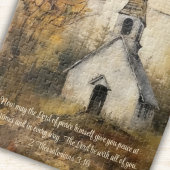 Kerk Herfst Bossen Waterverf Schrift Religieus Legpuzzel