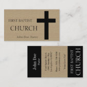 Kerk Horizontale Tan/Black Visitekaartje (Voorkant / Achterkant)