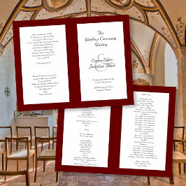 Kerk Huwelijksplechtigheid Vouw Programma Sjabloon