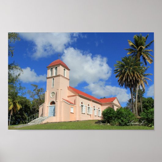 Kerk in Antigua Canvas Print (Voorkant)