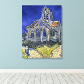 Kerk in Auvers door Van Gogh schilderende kunst Canvas Afdruk (Insitu (Houten vloer))