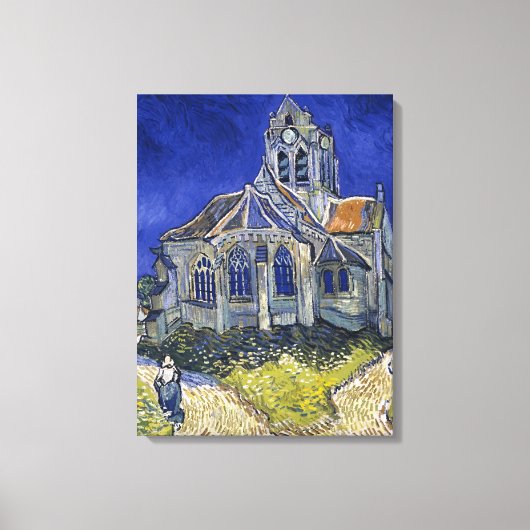 Kerk in Auvers door Van Gogh schilderende kunst Canvas Afdruk (Voorkant)