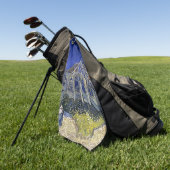 Kerk in Auvers door Van Gogh schilderende kunst Golfhanddoek (Groen)