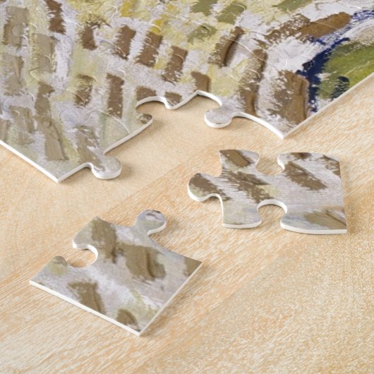 Kerk in Auvers door Van Gogh schilderende kunst Legpuzzel (Zijkant)