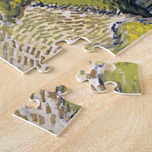 Kerk in Auvers door Van Gogh schilderende kunst Legpuzzel (Zijkant)