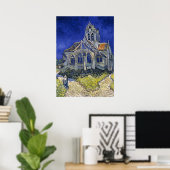 Kerk in Auvers door Van Gogh schilderende kunst Poster (Thuiskantoor)