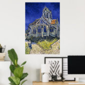 Kerk in Auvers door Van Gogh schilderende kunst Poster (Thuiskantoor)