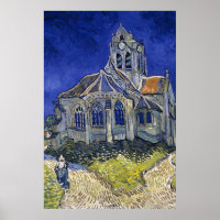 Kerk in Auvers door Van Gogh schilderende kunst