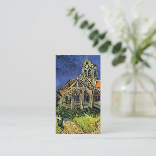 Kerk in Auvers door Vincent van Gogh Bruiloft Informatiekaartje (Staand voorkant)