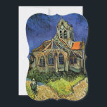 Kerk in Auvers door Vincent van Gogh Bruiloft Kaart<br><div class="desc">Gemakkelijk om trouwuitnodiging aan te passen. Of verander de formulering in creëer een unieke en aangepaste uitnodiging voor elke gebeurtenis. De kerk in Auvers (1890) door Vincent van Gogh is een post-impressionisme, een mooi kunstschilderij met een vrouw die langs een weg naar de dorpskapel loopt met mooie, gevlekte glazen ramen....</div>