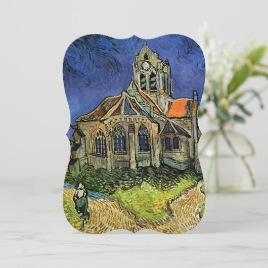Kerk in Auvers door Vincent van Gogh Bruiloft Kaart (Staand voorkant)