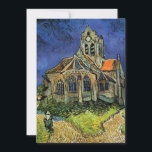 Kerk in Auvers door Vincent van Gogh Bruiloft Kaart<br><div class="desc">Gemakkelijk om trouwuitnodiging aan te passen. Of verander de formulering in creëer een unieke en aangepaste uitnodiging voor elke gebeurtenis. De kerk in Auvers (1890) door Vincent van Gogh is een post-impressionisme, een mooi kunstschilderij met een vrouw die langs een weg naar de dorpskapel loopt met mooie, gevlekte glazen ramen....</div>