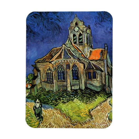Kerk in Auvers door Vincent van Gogh Magneet (Verticaal)